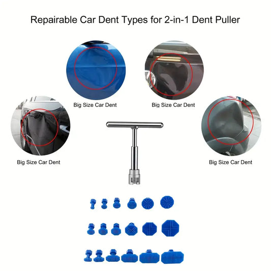 Car Dent Repair Tool for Non-Metal Repair, Short T-Puller for Dent Pulling